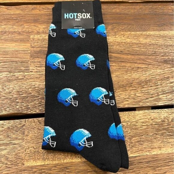 The HOT SOX co. Men’s black football socks. Great for the office or casual wear. - Picture 1 of 7